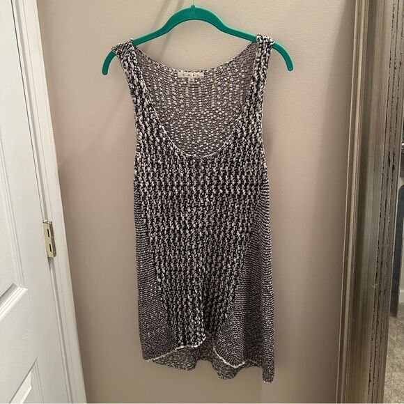 CAbi Black and White Textured Knit Tank Top - Picture 3 of 7